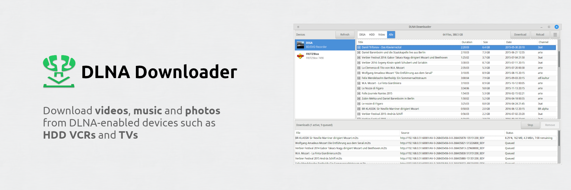 DLNA Downloader banner