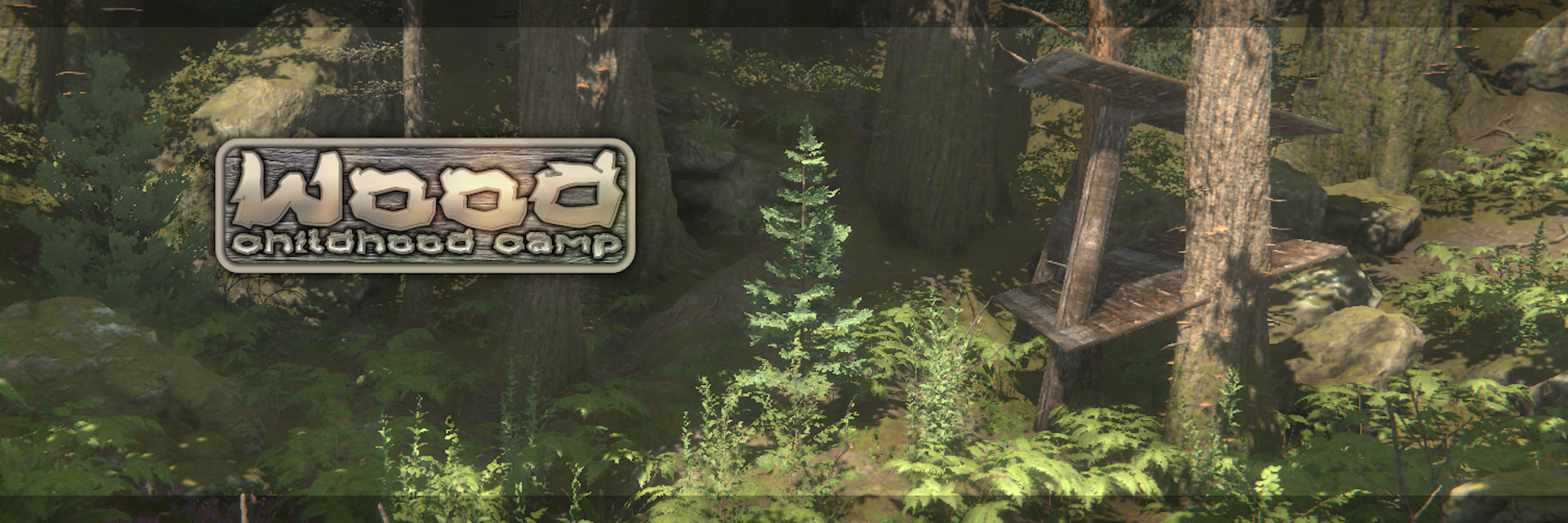 Childhood wood camp banner
