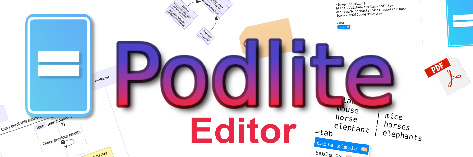 podlite - desktop editor banner