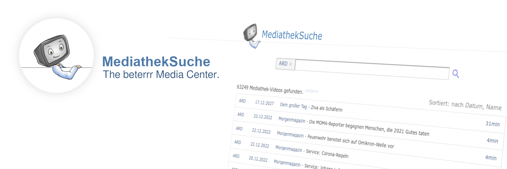 MediathekSuche for Desktop banner