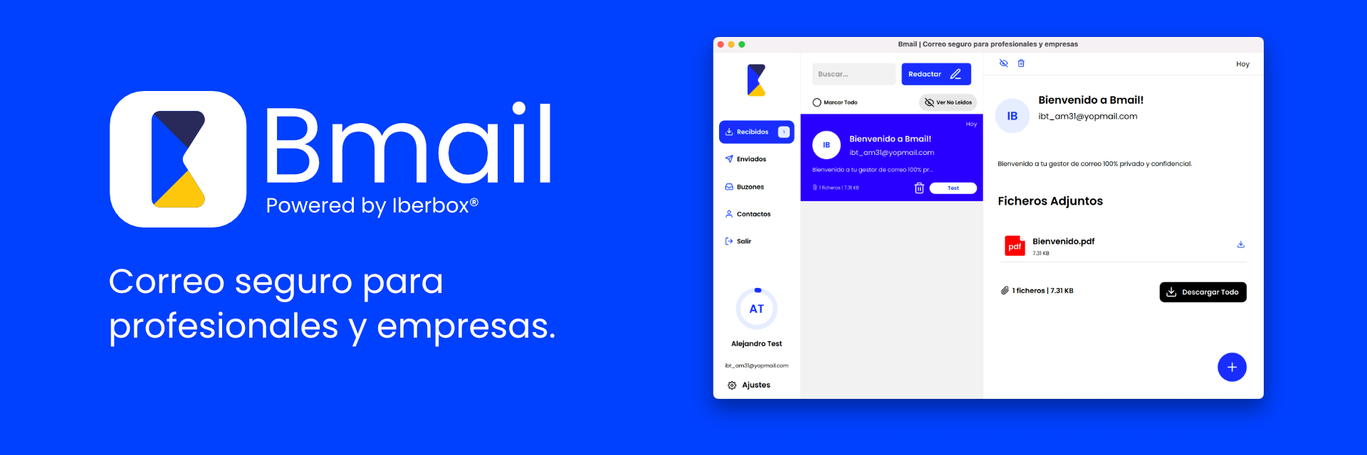 Bmail - Secure email banner