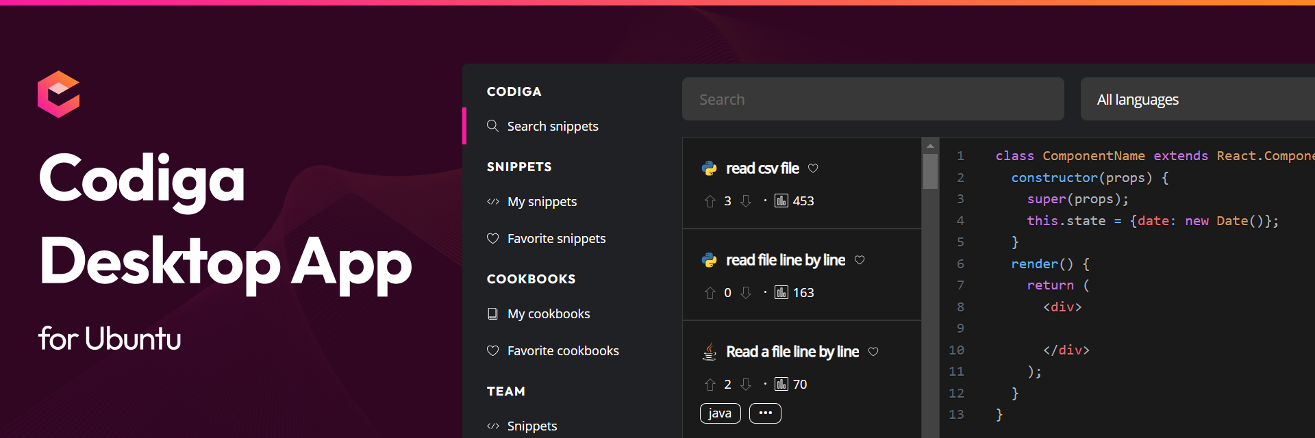 Codiga banner