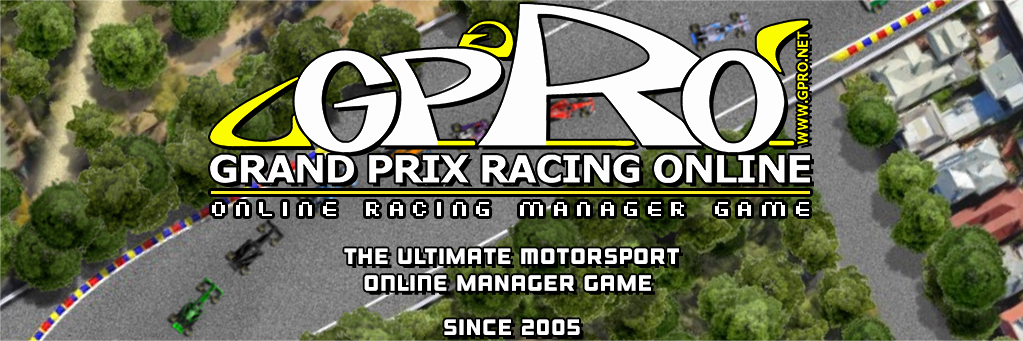 GPRO - Classic online F1 manager game banner