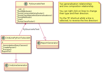 Pynsource - UML tool for Python screenshot