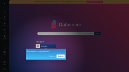 Datashare screenshot