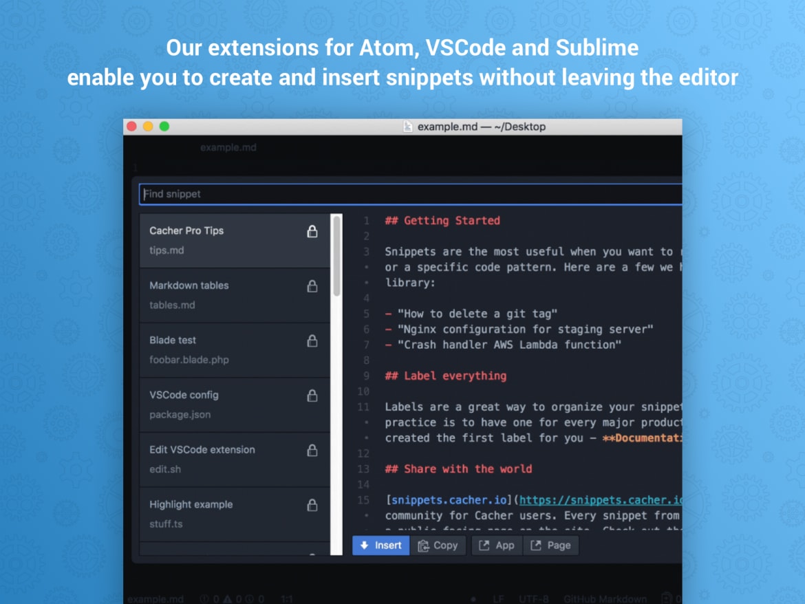 Install cacher on Linux | Snap Store