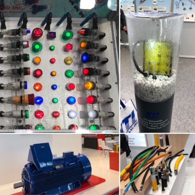 water testing industrial equipment; gigantic motors and cables