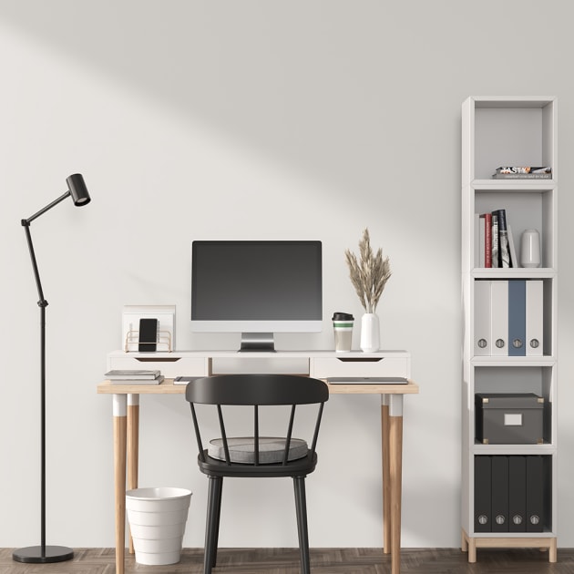 Clean modern study room mockup