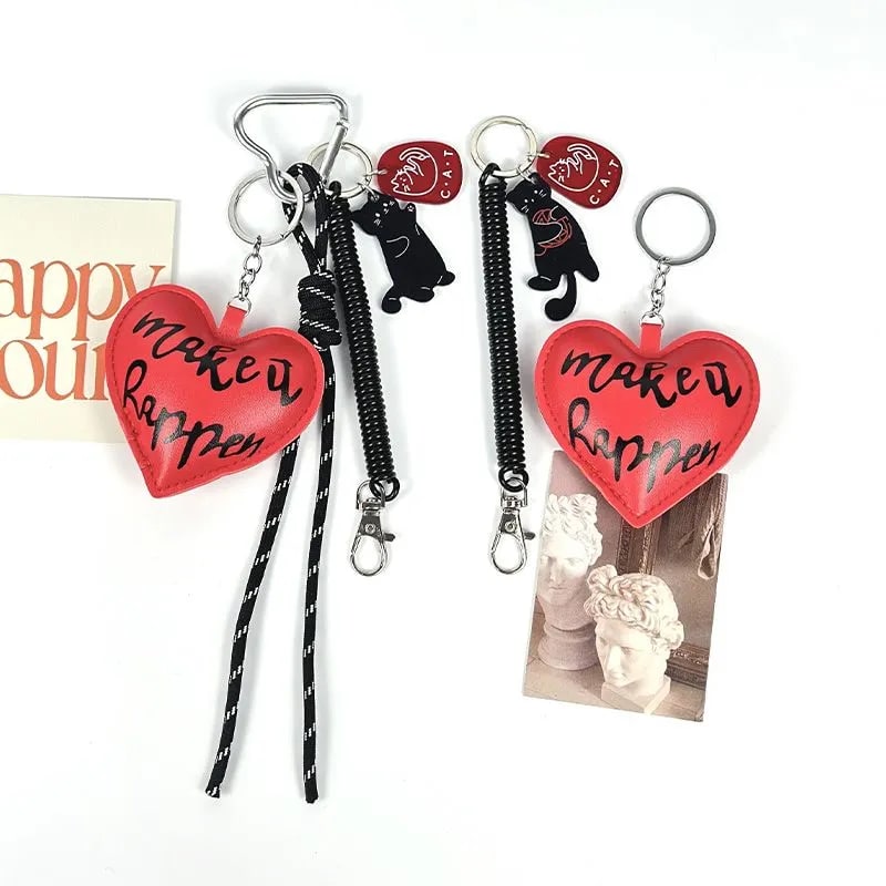 Trendy Acrylic Cat Bag Pendant