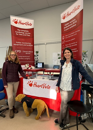 Jo and Charley of HeartVets stood at the promotional stand