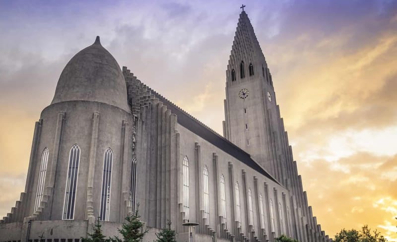 Hallgrimskirkja in Reykjavik Iceland