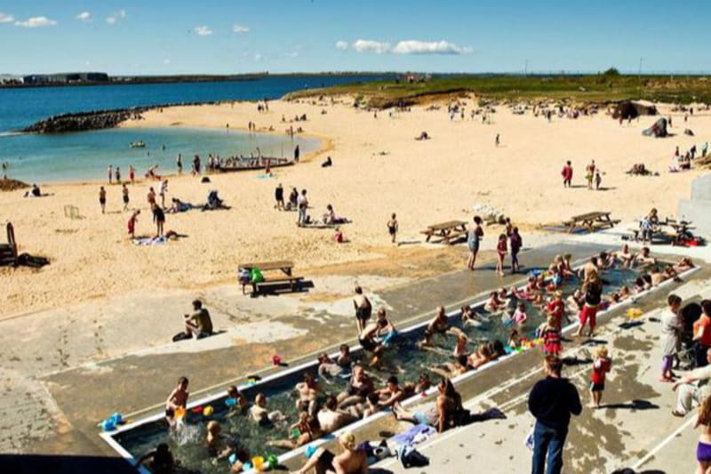 Nautholsvik Beach in Iceland