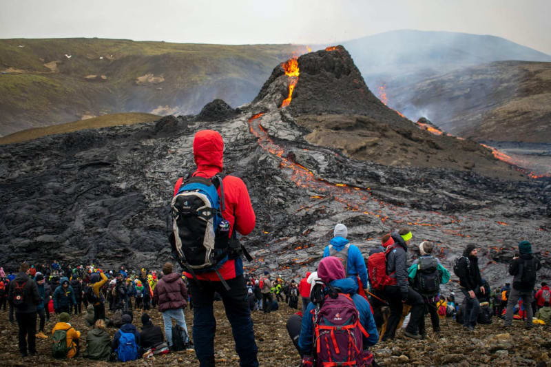 Hiking to see a Volcano in Iceland