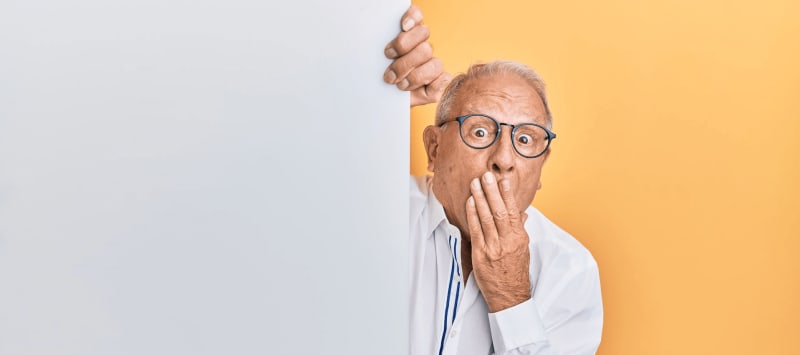 Image of a man being surprised