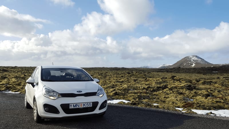 Image of a vehicle on an F-road in Iceland