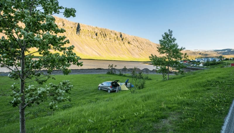Image of Bildudalur campsite for RV Rentals Iceland
