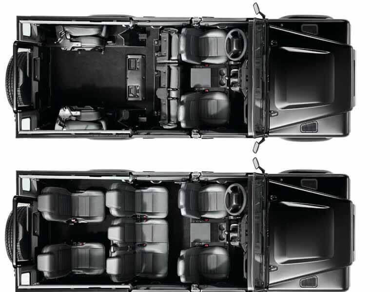 Image of the interior of a Land Rover Super Defender
