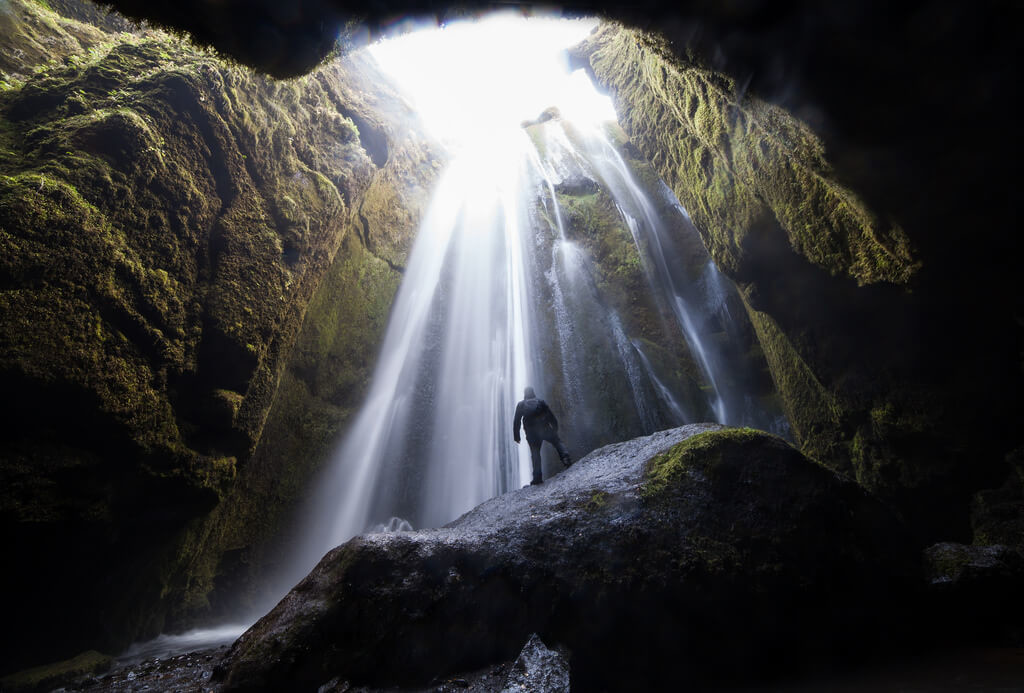 Gljúfrabúi waterfall