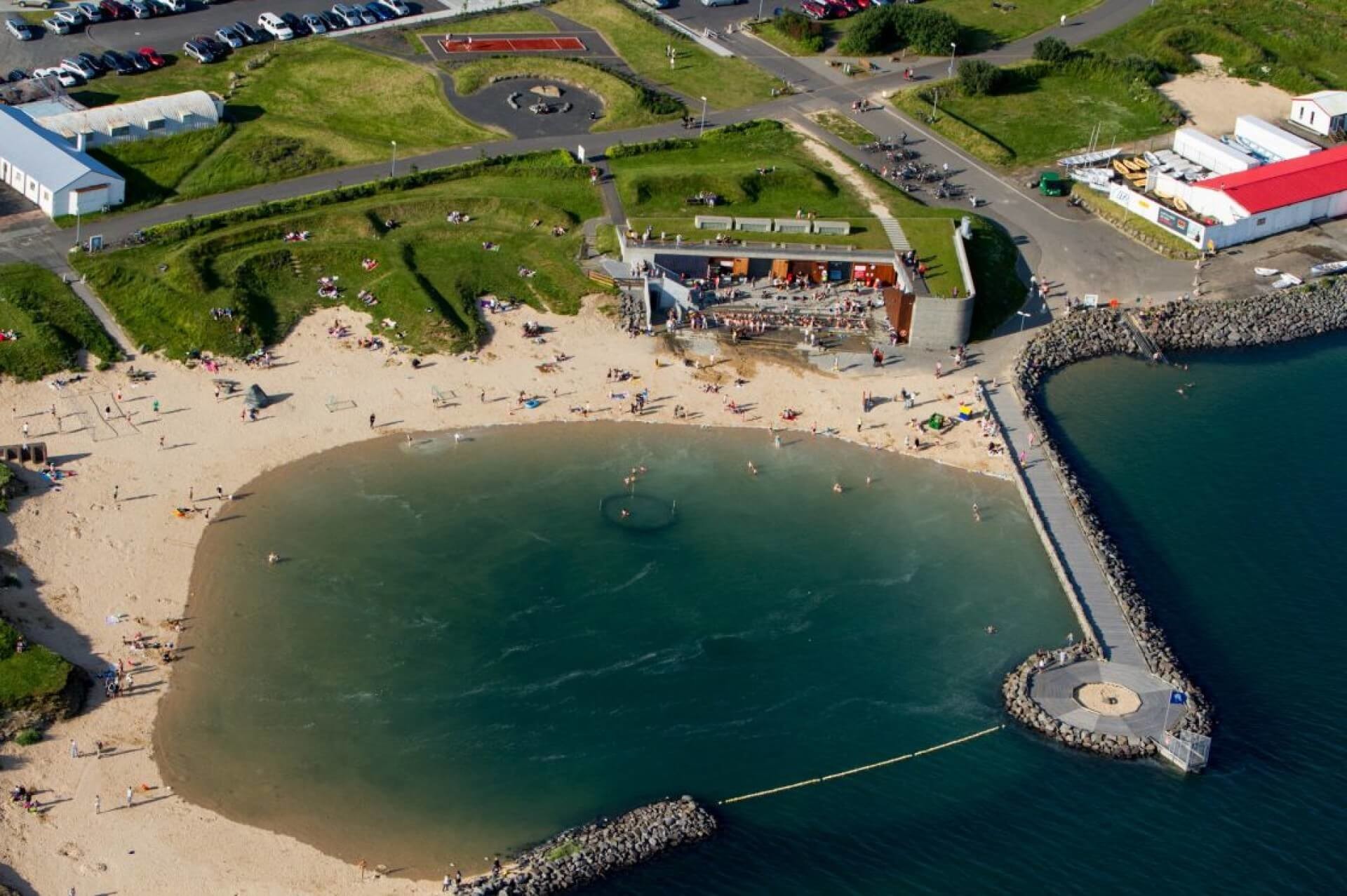 Nautholsvik beach in Reykjavik