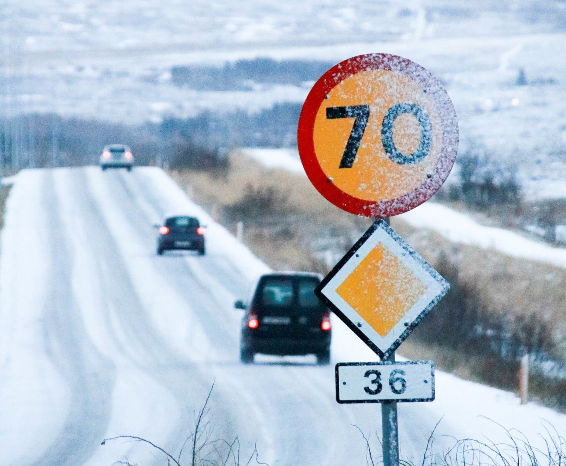 Road signs in Iceland - speed limit