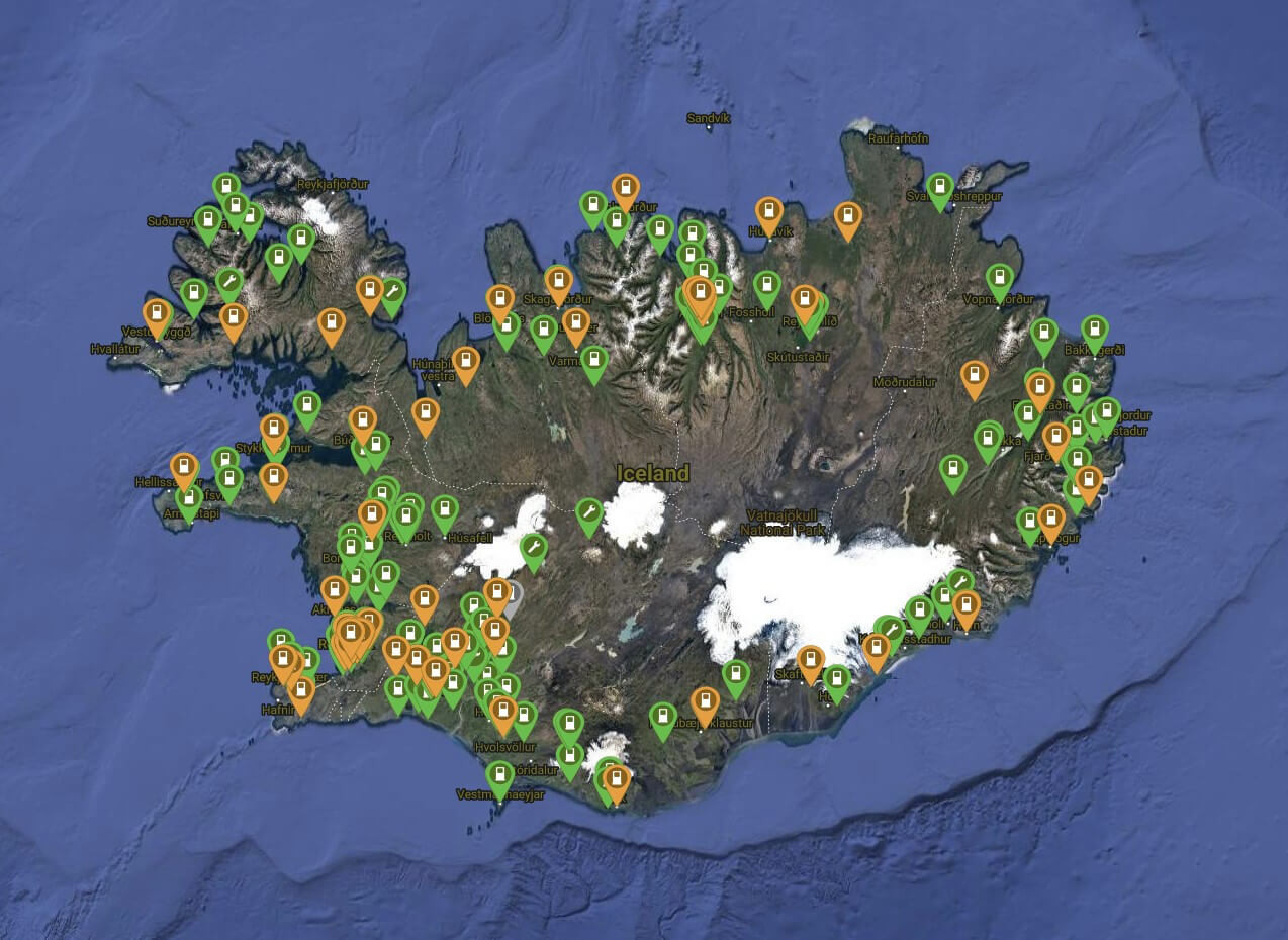 Image of Charging Stations in Iceland