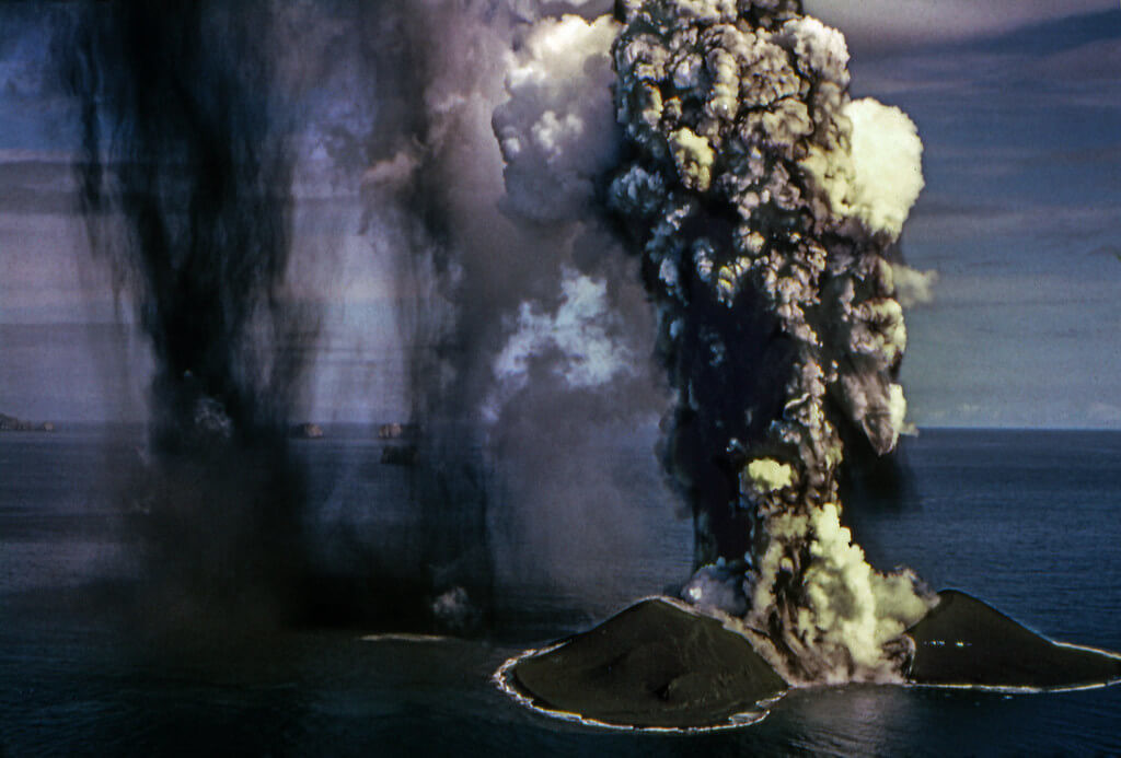 Surtsey eruption in 1963