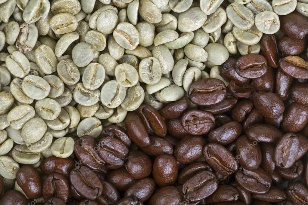 Roasted and Unroasted Coffee Beans