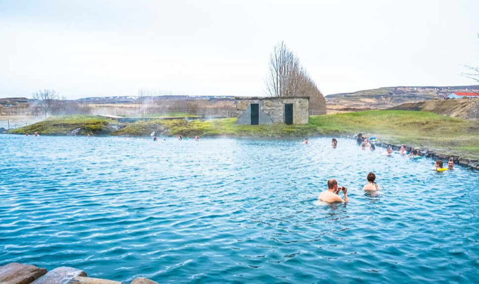 Image of Secret Lagoon in Iceland Geothermal pool