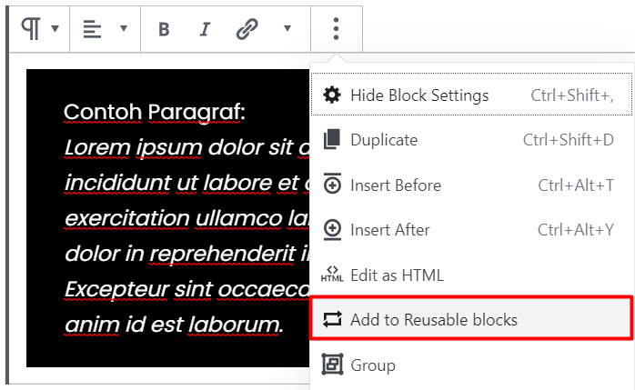 add to reusable block gutenberg rjrv5o - CaraLengkap.Com - Semua Ada Caranya!