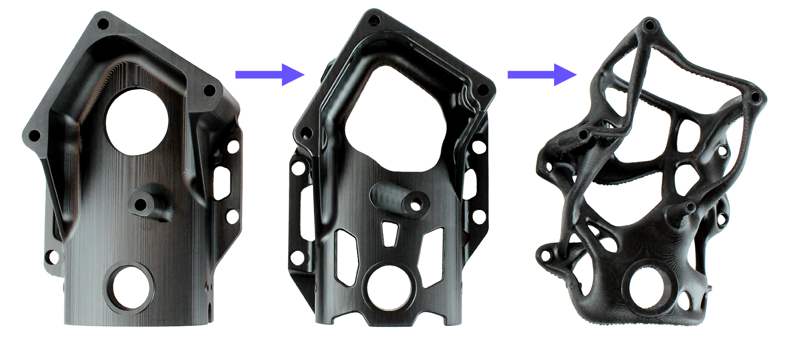 Topology optimized motor mount