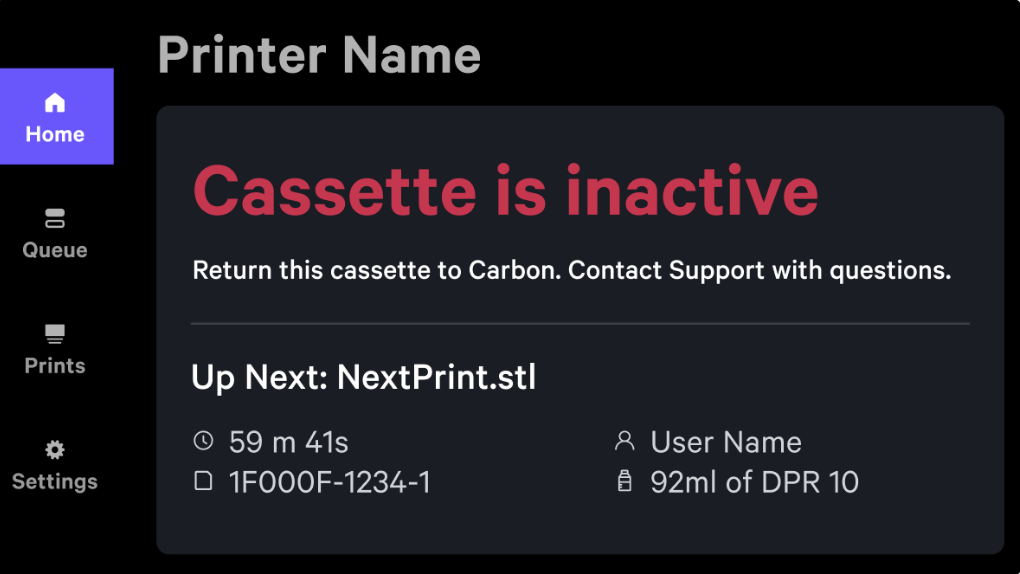 Cassette is Inactive Alert Cassette is Inactive Alert