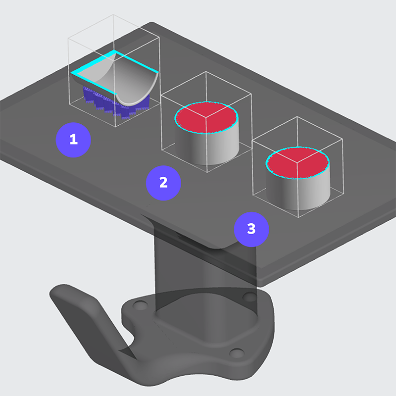 Options 2 and 3 have unvented volumes, shown in red. Options 2 and 3 have unvented volumes, shown in red.