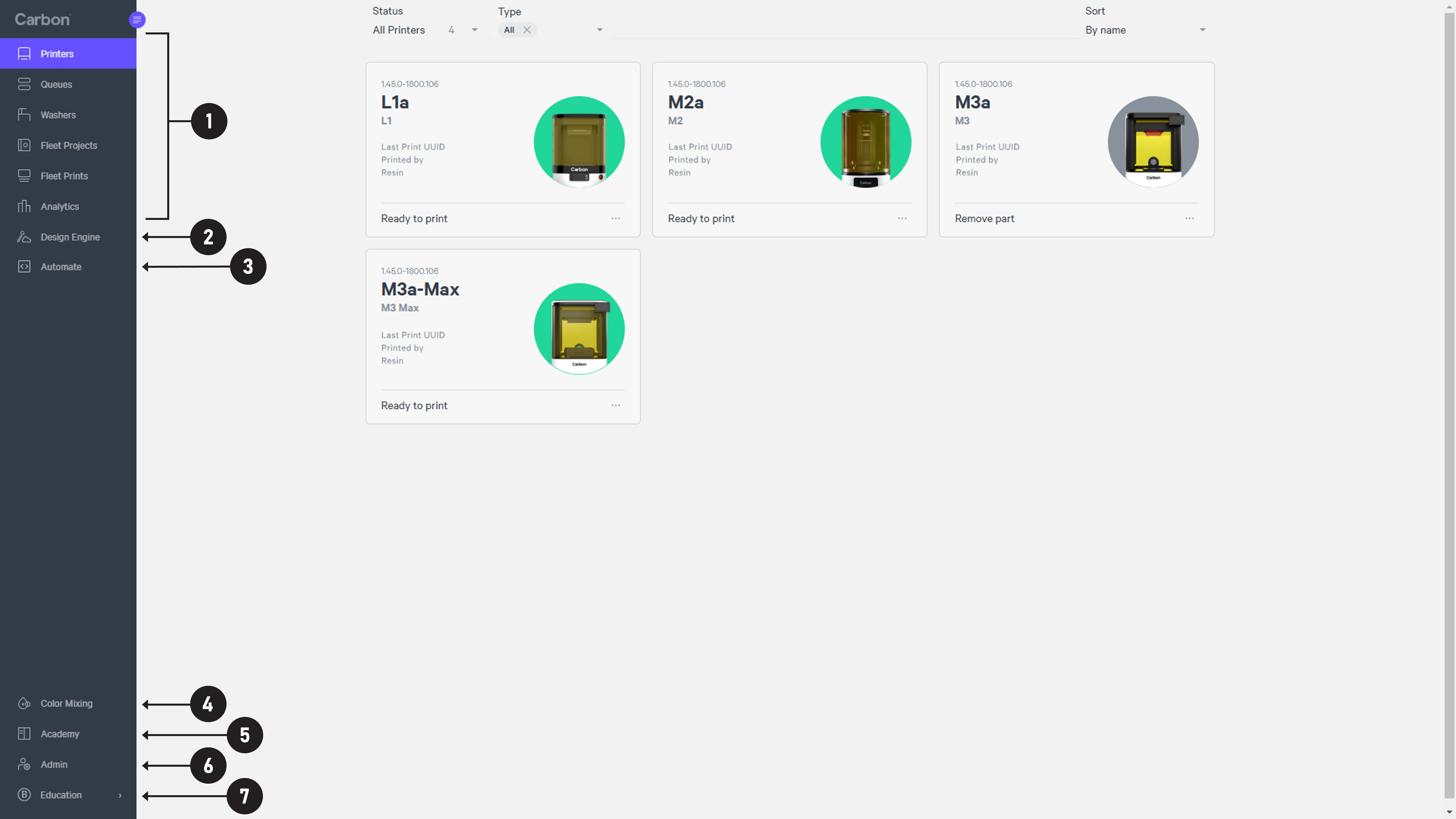 Printer Dashboard UI