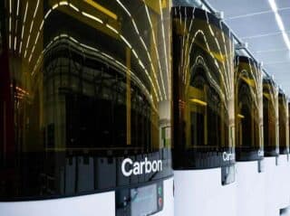 Carbon printers lined up in a lab