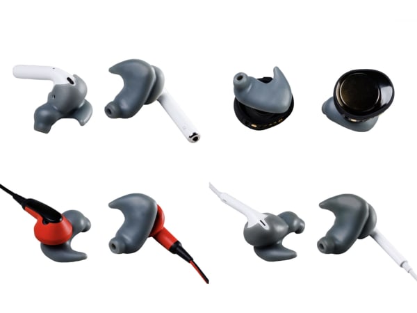 Various images of earbuds