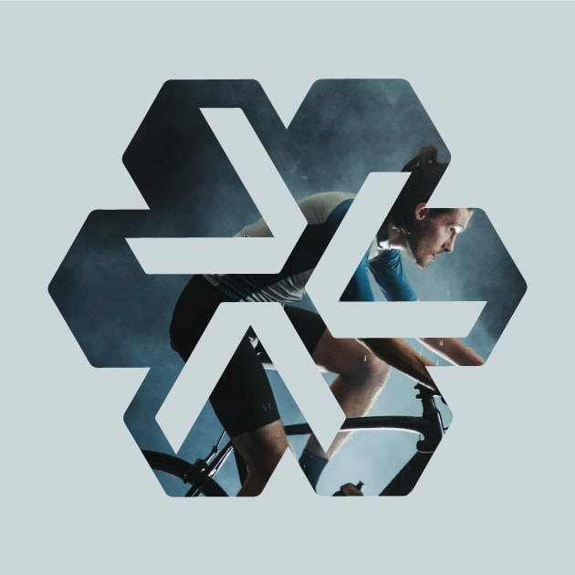 Custom Saddles Logo with man riding a bicycle