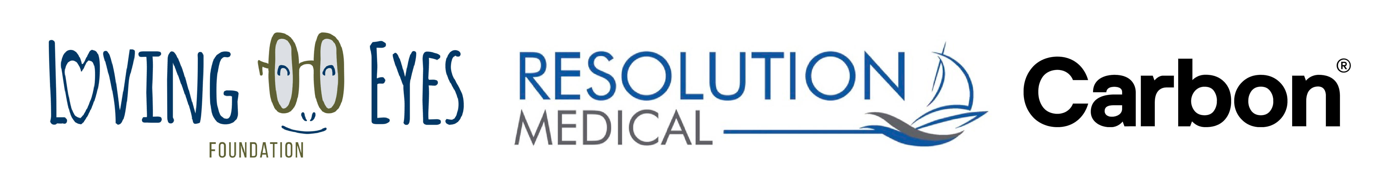 Loving Eyes, Resolution Medical, Carbon logos