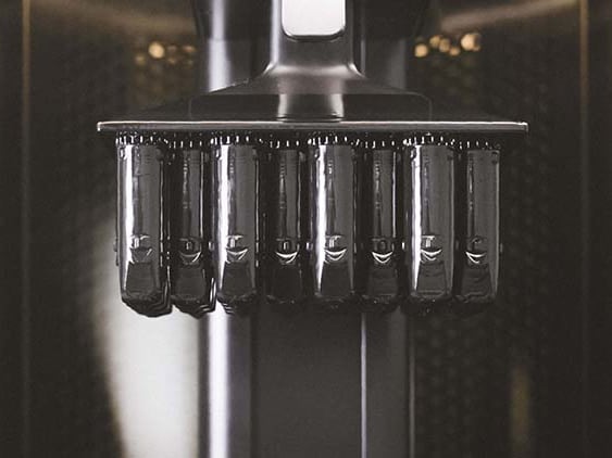 Vitamix nozzles on a print platform