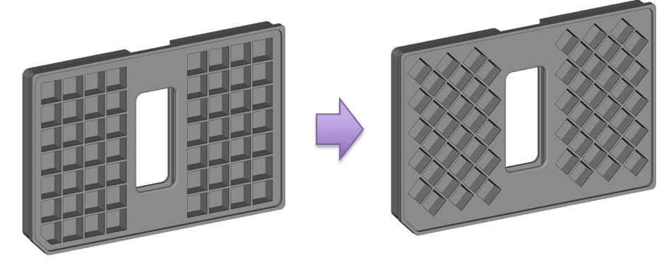 Original to Rotated Honeycomb BD MPU100 1