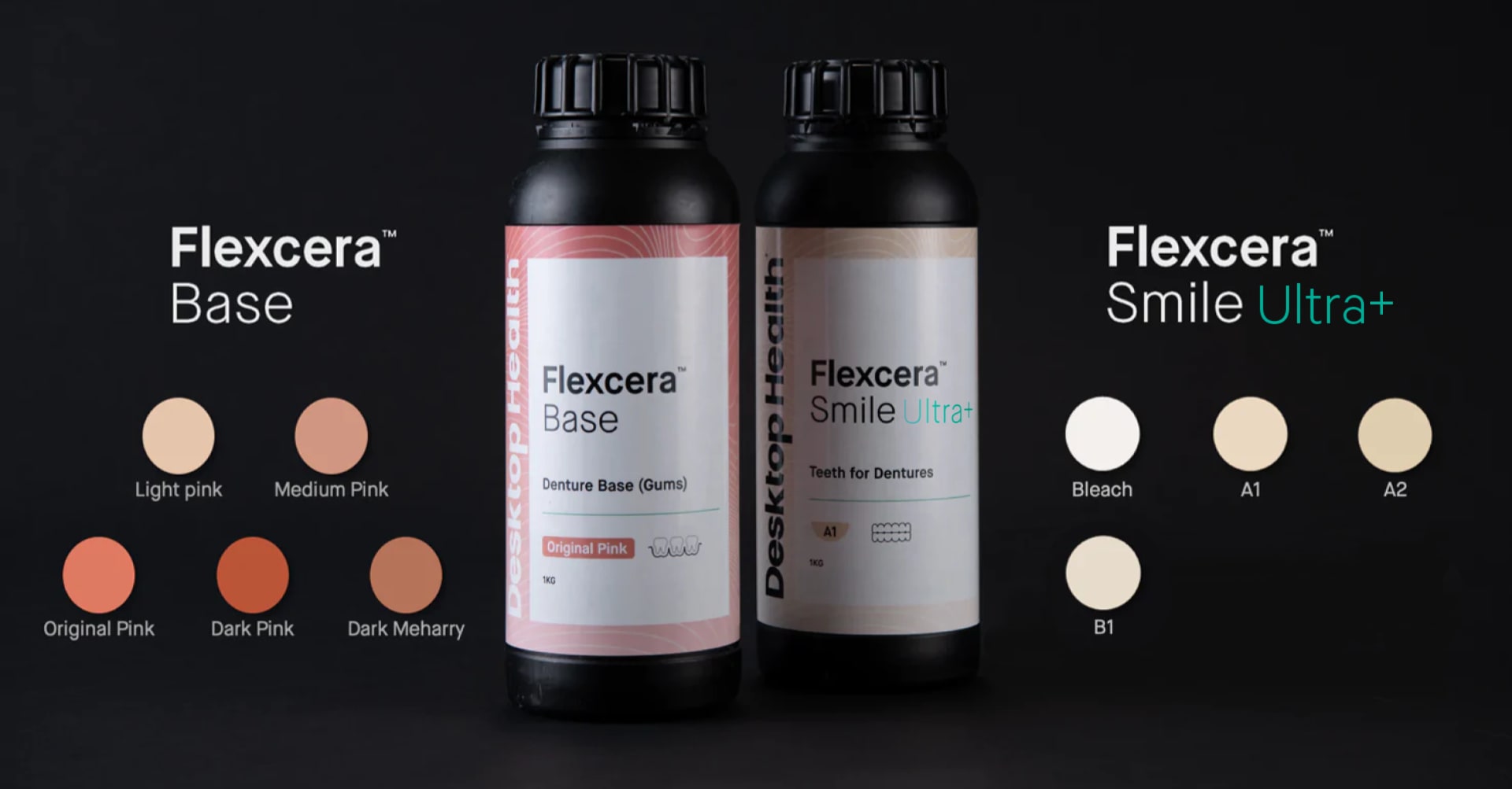Flexcera bottles and colors list