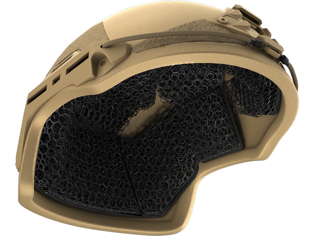 A helmet with a lattice liner for better protection