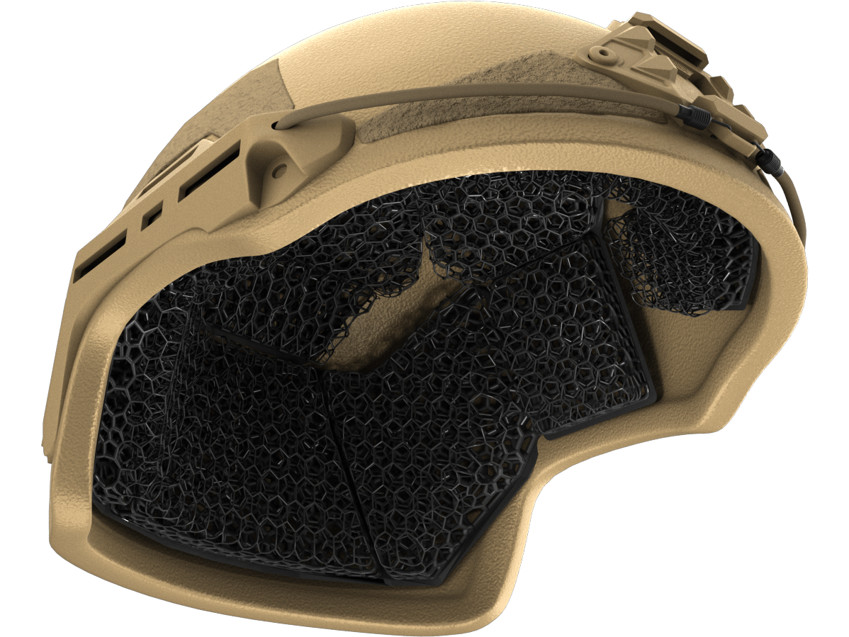 A helmet with a lattice liner for better protection