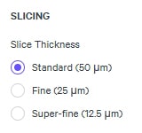 Standard Slicing 50 µm