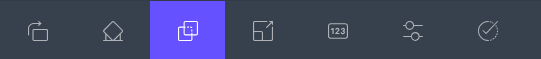 Layout tab in top bar