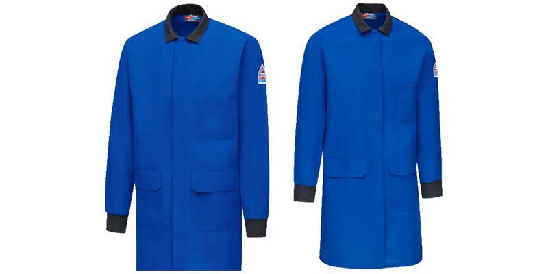 Reusable Lab Coat with Cuffs FR/CP (flame resistance/chemical protection) NFPA 2112 Compliant Reusable Lab Coat with Cuffs FR/CP (flame resistance/chemical protection) NFPA 2112 Compliant