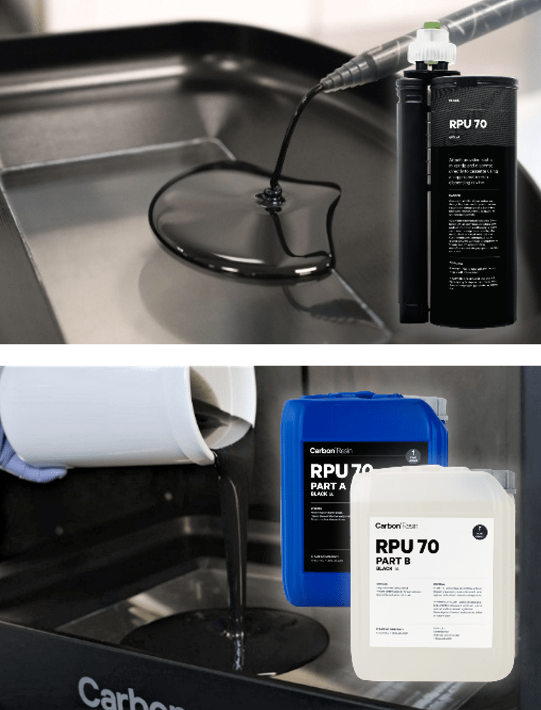 Example two-part resin dispensing