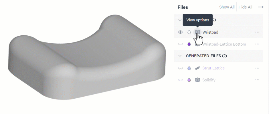 View options