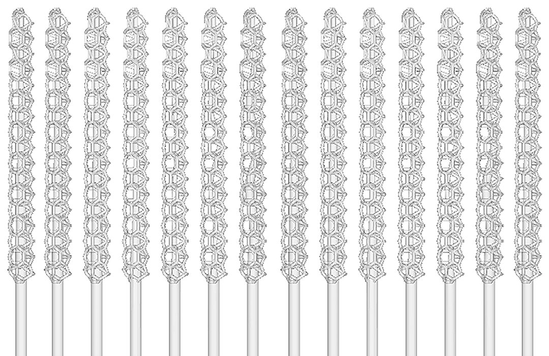 COVID testing swabs with solid handle