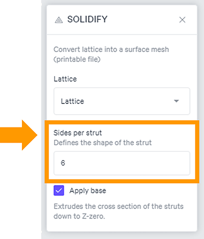 Sides per strut in Solidify operation