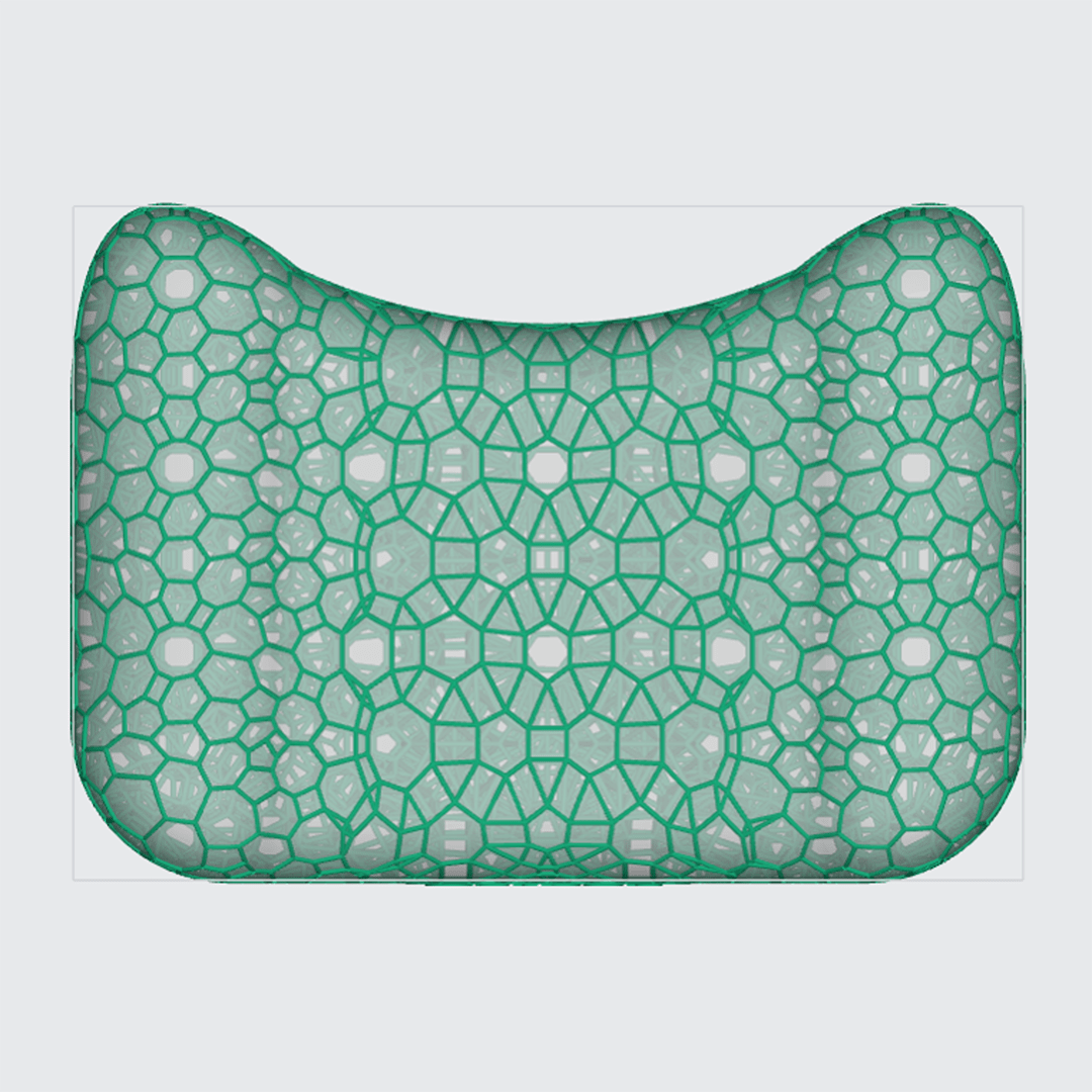Surface tolerance of 2.4 on voronoi-tetrahedral hybrid lattice type